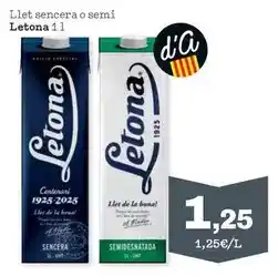 Sorli Letona - llet sencera o semi oferta