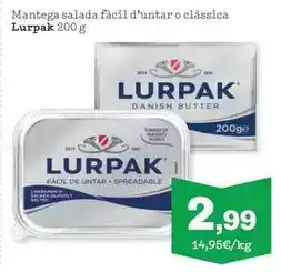 Sorli Lurpak - mantega salada fàcil d'untar o clàssica oferta