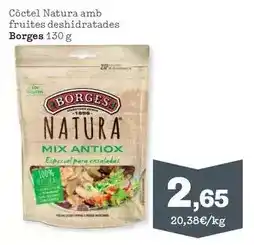 Sorli Borges - còctel natura amb fruites deshidratados oferta