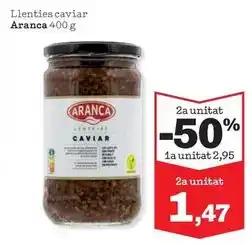 Sorli Aranca - llenties caviar oferta