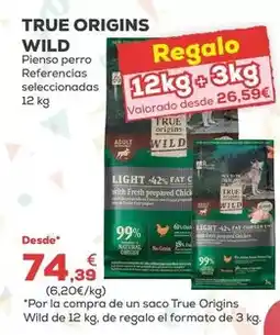 Kiwoko True origins - wild pienso perro oferta