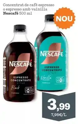Sorli Nescafé - concentrat de cafe espresso o espresso amb vainilla oferta