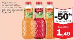 Sorli Granini - beguda sin de multifruites, nabius vermells o taronja i pastanaga oferta