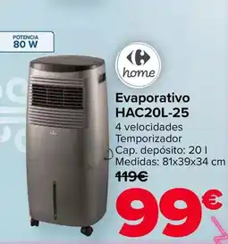 Carrefour Carrefour home - evaporativo hac20l-25 oferta