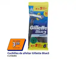 Action Cuchillas de afeitar Gillette Blue3 oferta