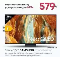Tien 21 Samsung - miniled 55 oferta