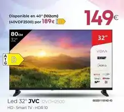 Tien 21 Jvc - led 32 32vdh2500 oferta