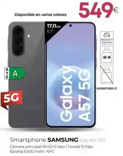 Tien 21 Samsung - smartphone galaxy a57 oferta