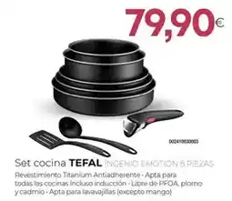 Tien 21 Tefal - set cocina ingenio emotion 8 piezas oferta