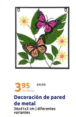 Action Decoración de pared de metal oferta