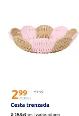 Action Cesta trenzada oferta