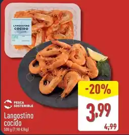 ALDI Langostino cocido oferta