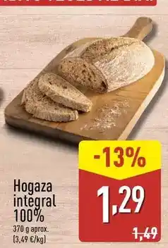 ALDI Hogaza integral 100% oferta