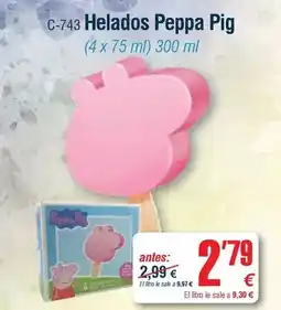 Abordo Helados peppa pig oferta