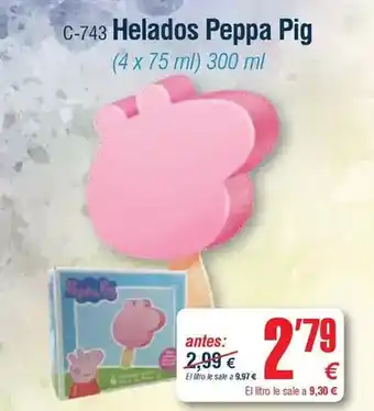 Abordo Helados peppa pig oferta