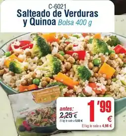 Abordo Salteado de verduras y quinoa oferta