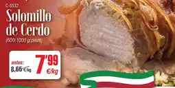 Abordo Solomillo de cerdo oferta