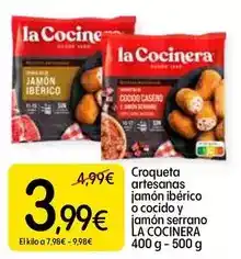 Dialprix La cocinera - croqueta artesanas jamón ibérico o cocido y jamón serrano oferta