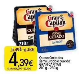 Dialprix Gran capitán - queso cortadas semicurado o curado oferta