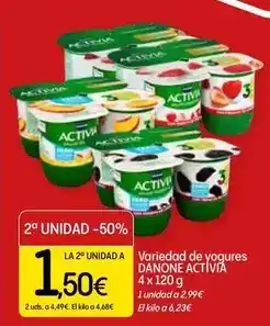Dialprix Danone - activia variedad de yogures oferta