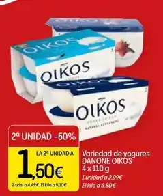 Dialprix Danone - oikos variedad de yogures oferta