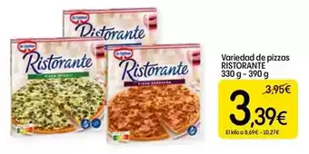 Dialprix Ristorante - variedad de pizzas oferta