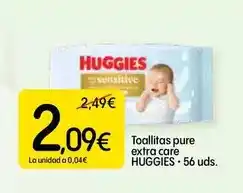 Dialprix Huggies - toallitas pure extra care oferta
