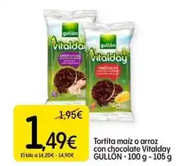 Dialprix Gullón - tortita maiz o arroz con chocolate vitalday oferta