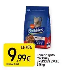 Dialprix Brekkies - excel comida gato mix buey oferta