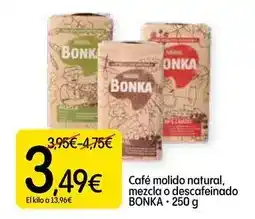 Dialprix Bonka - café molido natural, mezcla o descafeinado oferta