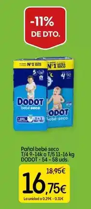Dialprix Dodot - pañal bebé seco oferta