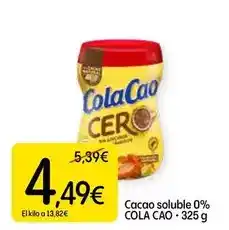Dialprix Cola cao - cacao soluble 0% oferta