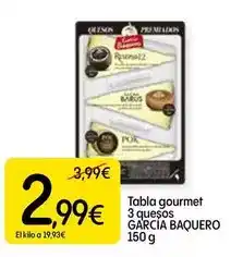 Dialprix García baquero - tabla gourmet 3 quesos oferta