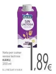 Valvi Supermercats Kaiku - kata per cuinar sense lactosa oferta
