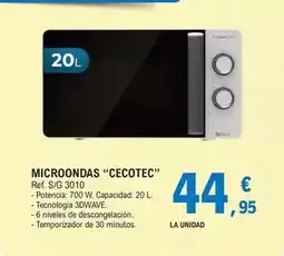 E.Leclerc Cecotec - microondas cecotec oferta
