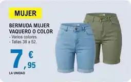 E.Leclerc Bermuda mujer vaquero o color oferta