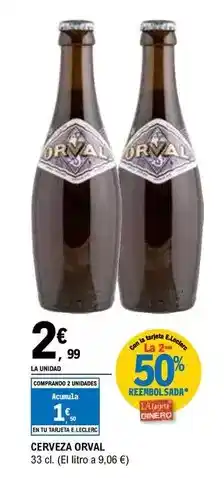 E.Leclerc Orval - cerveza oferta