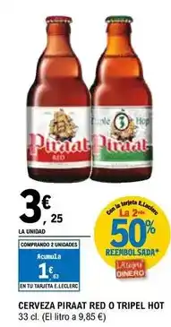 E.Leclerc Piraat - cerveza red o tripel hot oferta