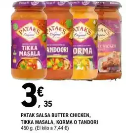 E.Leclerc Patak's - salsa chicken, tikka masala, korma o tandori oferta