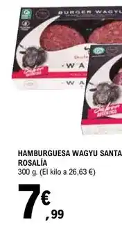 E.Leclerc Hamburguesa wagyu santa rosalia oferta