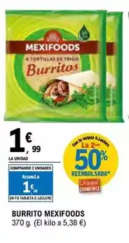 E.Leclerc Mexifoods - burrito oferta