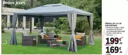 E.Leclerc Beaux jours - pergola de 3 x 4 m con cortinas oferta