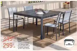 E.Leclerc Mesa cuadrada 2 en 1 onyx oferta