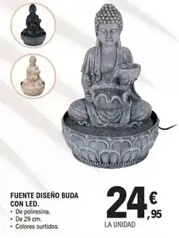 E.Leclerc Fuente diseño buda con led oferta