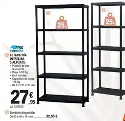 E.Leclerc Ferrestock - estantería de resina 5 alturas oferta