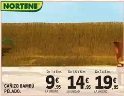 E.Leclerc Nortene - canizo bambú pelado oferta