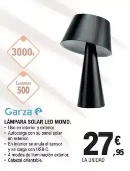 E.Leclerc Garza - lampara solar led momo oferta