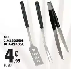 E.Leclerc Set 3 accesorios de barbacoa oferta