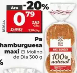 Dia El molino de dia - pan de hamburguesa maxi oferta