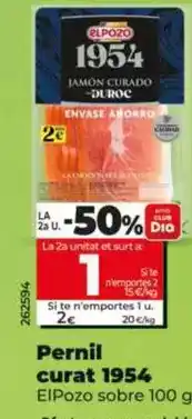 Dia Elpozo - jamón curado 1954 oferta